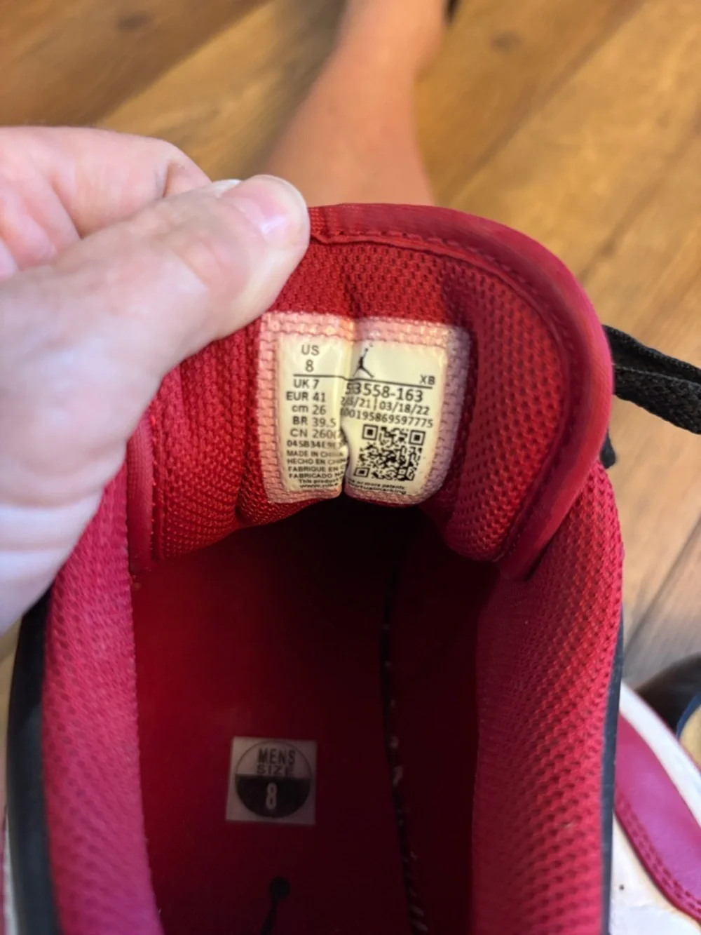 Nike Air Jordan 1 Low Reverse Men's Low-Top Sneakers in Red, White & Black